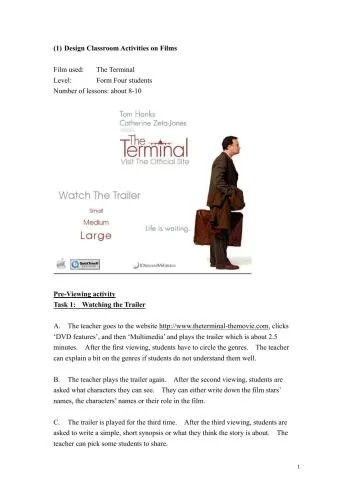 دانلود نسخه کامل کتاب Lesson Plan on Movie Terminal