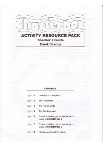 دانلود نسخه کامل کتاب New Chatterbox. Level 1: Activity Resource Pack: Teacher’s Guide