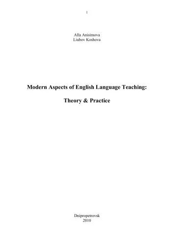 دانلود نسخه کامل کتاب Modern Aspects of English Language Teaching: Theory & Practice