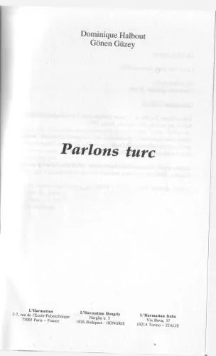دانلود نسخه کامل کتاب Parlons turc. Langue et culture