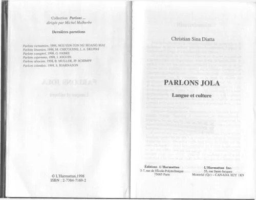 دانلود نسخه کامل کتاب Parlons jola : Langue et culture