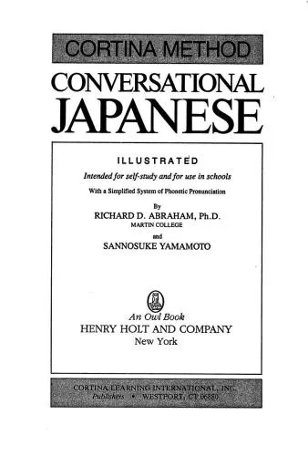 دانلود نسخه کامل کتاب Conversational Japanese: The Easy Method (Cortina Method)
