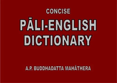 دانلود نسخه کامل کتاب Concise Pali-English Dictionary