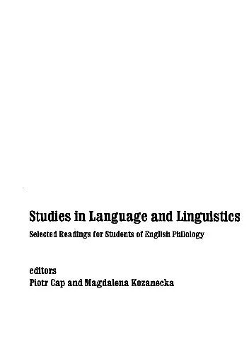 دانلود نسخه کامل کتاب Studies in Language and Linguistics