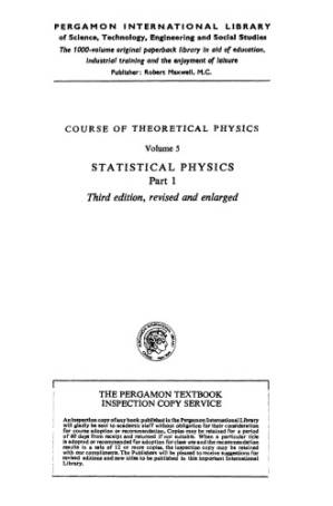 دانلود کتاب Statistical Physics, Part 1 (Course of Theoretical Physics, Vol. 5)