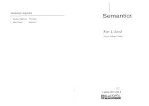 دانلود کتاب Semantics (Introducing Linguistics)