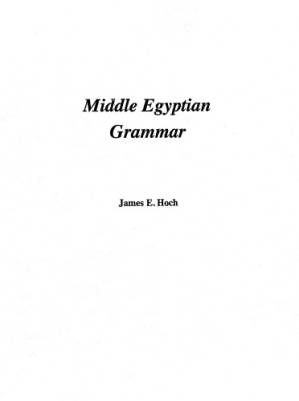دانلود کتاب Middle Egyptian Grammar (SSEA Publication)