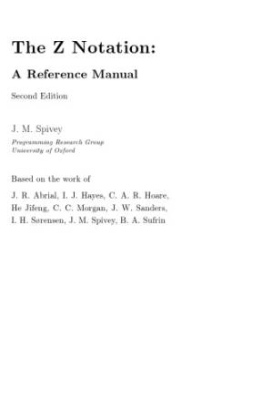 دانلود کتاب The Z Notation: A Reference Manual (Prentice-Hall International Series in Computer Science)