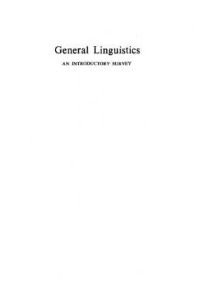 دانلود کتاب General linguistics: an introductory survey. R. H. Robins