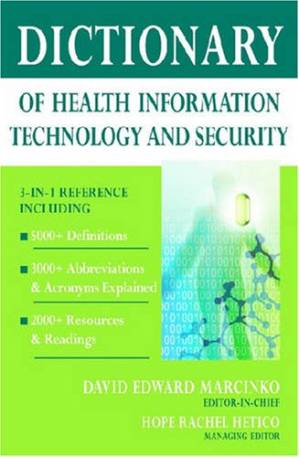دانلود کتاب Dictionary of Health Information Technology and Security