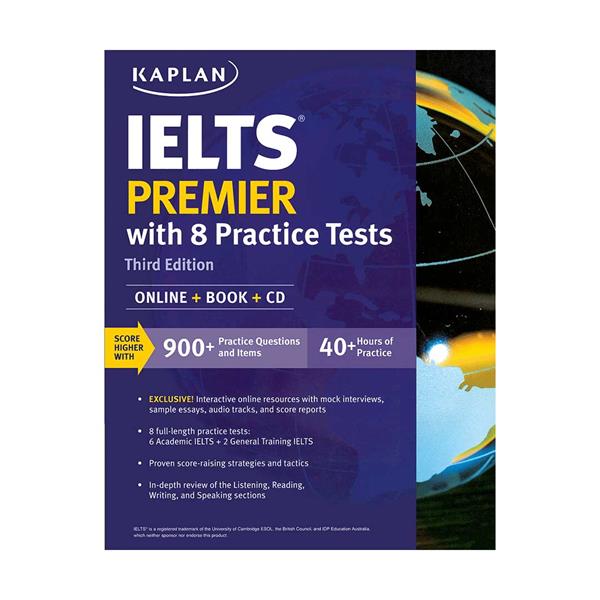 کتاب Kaplan Ielts Premier with 8 Practice Tests 3rd Edition کاپلن آیلتس پریمیر ویرایش سوم