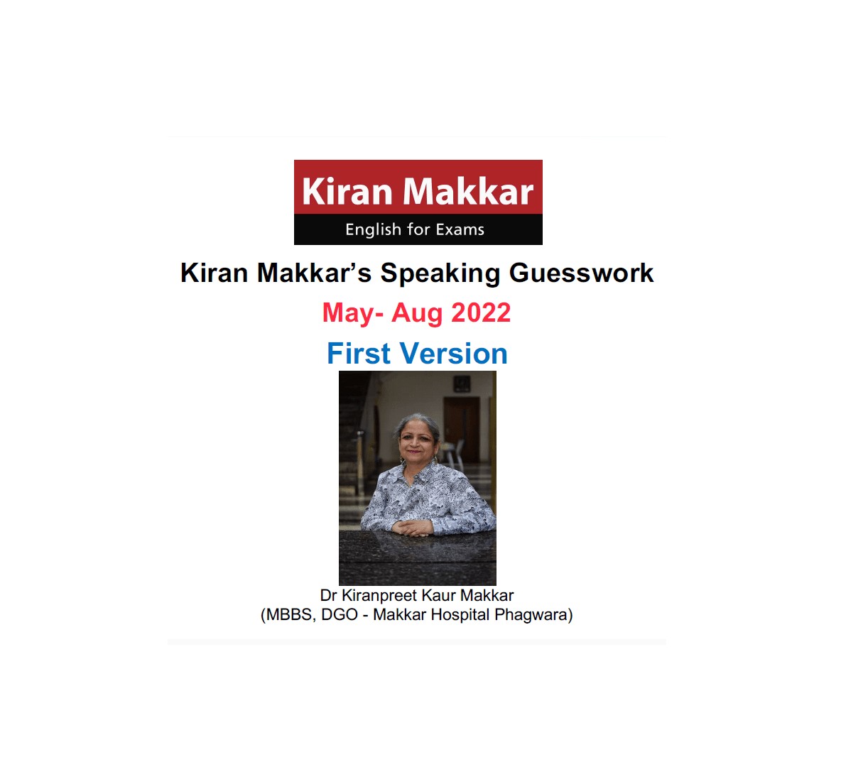 کتاب Kiran Makkar s Speaking Guesswork May Aug 2022 Final Version ماکار اسپیکینگ