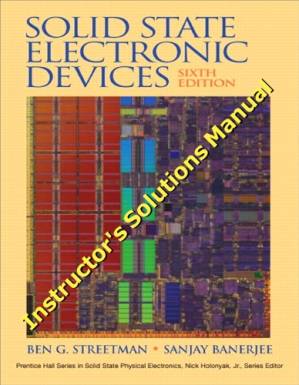 دانلود کتاب Instructor’s Solutions Manual to Solid State Electronic Devices, 6th Edition
