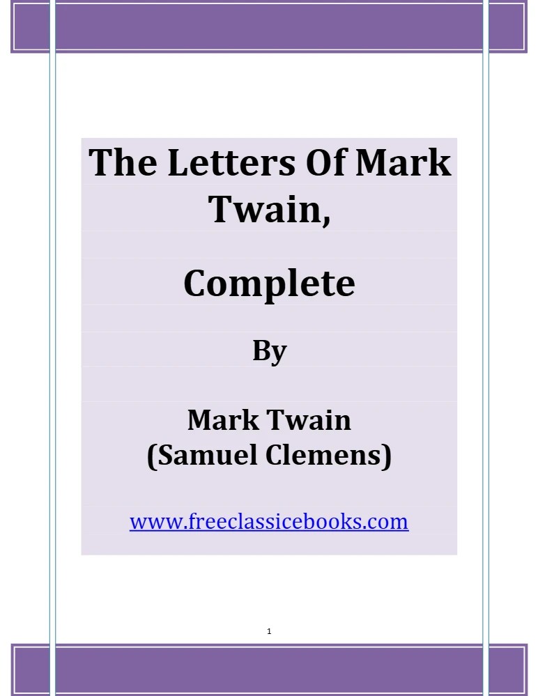 دانلود کتاب The Letters of Mark Twain, Complete