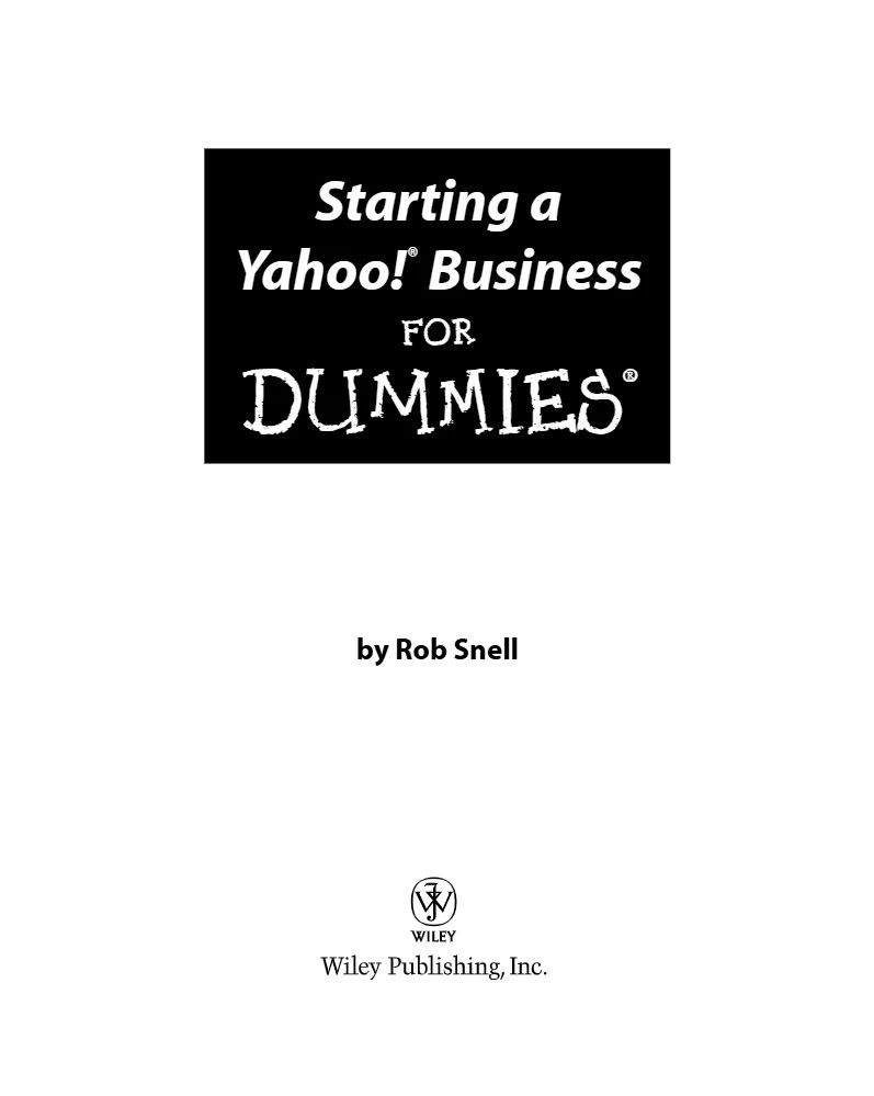 دانلود کتاب Starting a Yahoo! Business for Dummies: Build Your Own
