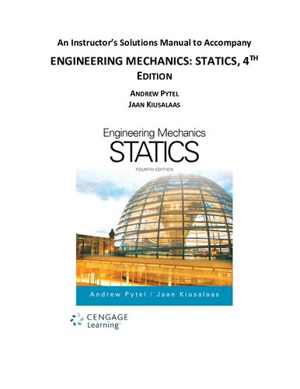دانلود کتاب Engineering Mechanics – Statics, Instructor’s Solutions Manual, 4th ed, 2017