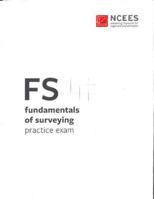 دانلود کتاب Fundamentals Of Surveying Practice Exam, 2020