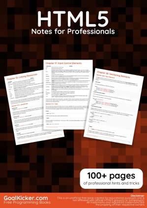 دانلود کتاب HTML5 Notes for Professionals