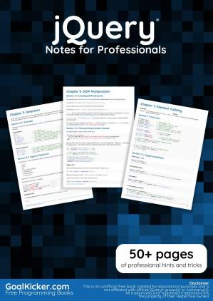 دانلود کتاب jQuery Notes for Professionals