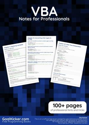 دانلود کتاب VBA Notes for Professionals