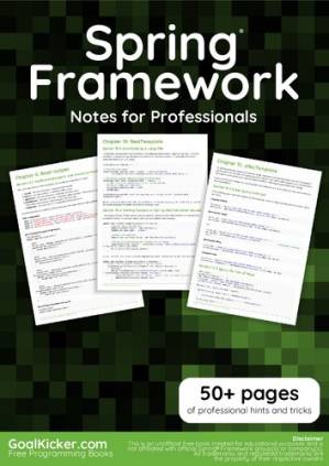دانلود کتاب Spring Framework Notes for Professionals