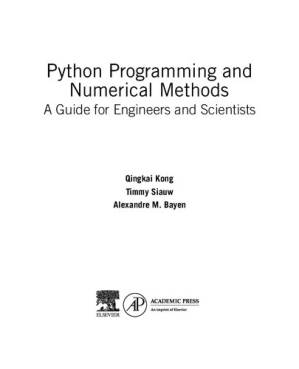 دانلود کتاب Python Programming and Numerical Methods