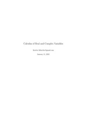 دانلود کتاب Calculus of Real and Complex Variables