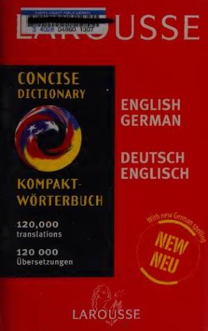 دانلود کتاب Larousse Concise Dictionary: English-German / German-English