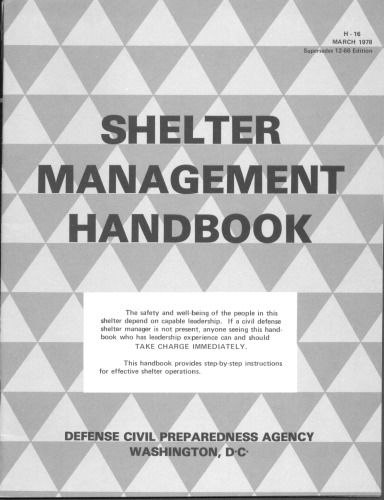 دانلود کتاب Shelter Management Handbook, 1984