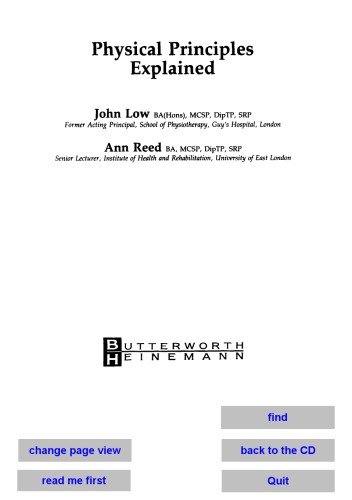 دانلود کتاب Physical Principles Explained (Physiotherapy Practice Explained), 1994