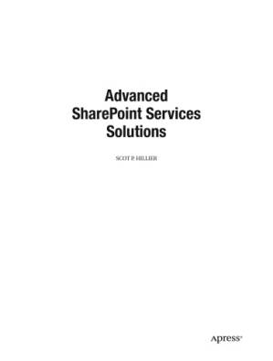 دانلود کتاب Advanced SharePoint Services Solutions