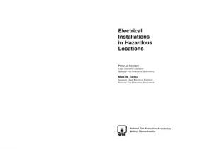 دانلود کتاب Electrical installations in hazardous locations
