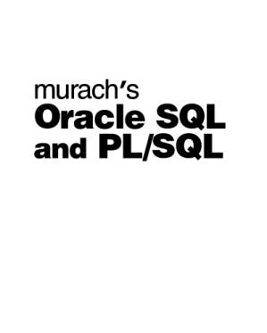 دانلود کتاب Murach’s Oracle SQL and PL SQL (Training & Reference)