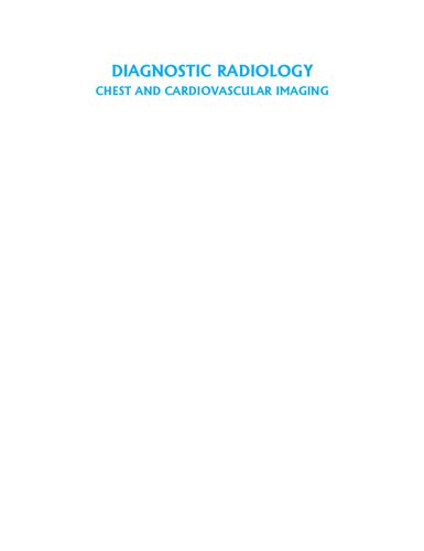 دانلود کتاب Diagnostic Radiology. Chest and Cardiovascular Imaging