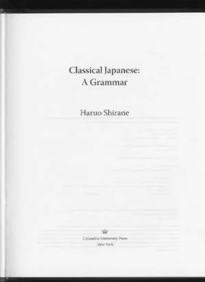 دانلود کتاب Classical Japanese : a grammar