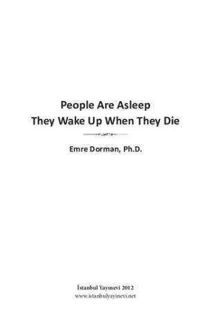 دانلود کتاب People Are Asleep They Wake Up When They Die
