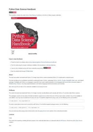 دانلود کتاب Python Data Science Handbook (Jupyter Notebook Version)