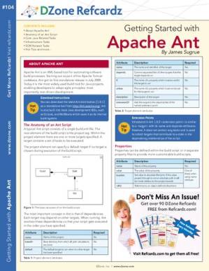 دانلود کتاب Cheat Sheets – Apache Ant