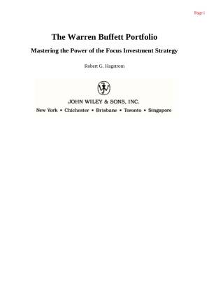 دانلود کتاب The Warren Buffet Portofolio – Mastering The Power of The Focus Investment