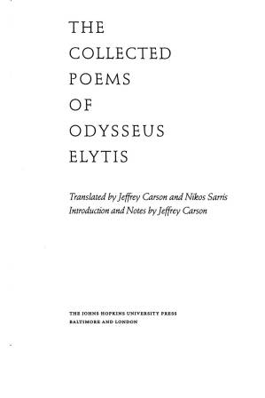 دانلود کتاب The Collected Poems of Odysseus Elytis