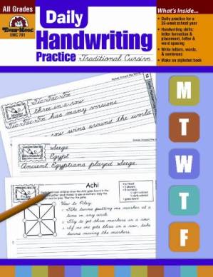 دانلود کتاب Daily Handwriting Practice, Traditional Cursive
