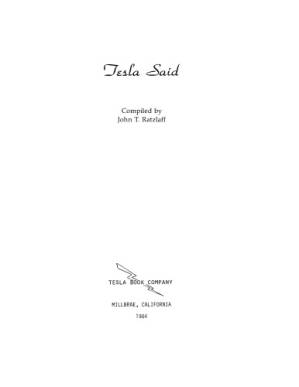 دانلود کتاب Tesla Said