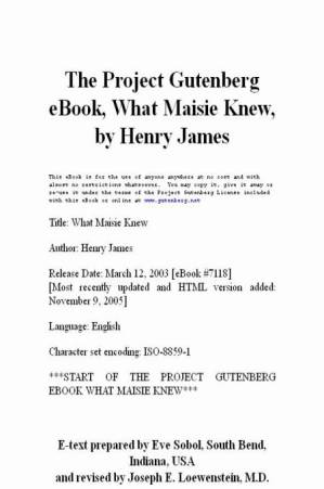 دانلود کتاب What Maisie Knew