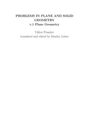 دانلود کتاب Problems in Plane and Solid Geometry, Volume 1, Plane Geometry