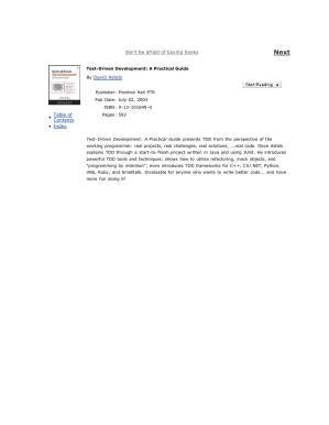 دانلود کتاب Test-Driven Development: A practical Guide