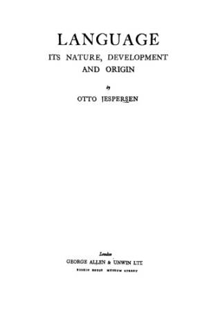 دانلود کتاب Language: Its Nature, Development and Origin