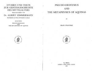 دانلود کتاب Pseudo-Dionysius and the Metaphysics of Aquinas