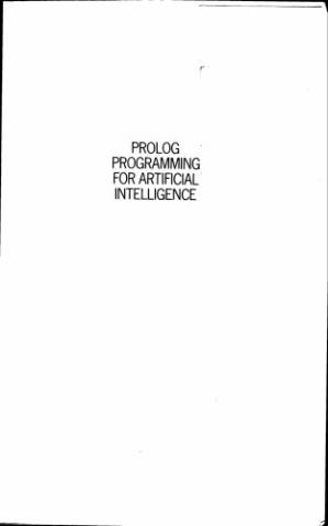 دانلود کتاب PROLOG Programming for Artificial Intelligence (International computer science series)