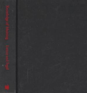 دانلود کتاب Knowledge of Meaning: An Introduction to Semantic Theory