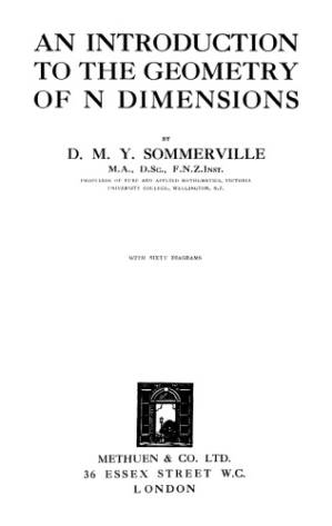 دانلود کتاب An Introduction to the Geometry of N Dimensions